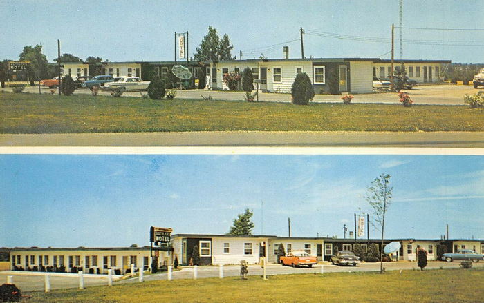 Southlawn Motel - Old Postcard